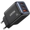 Unitek GAN 2xUSB-A, USB-C, PD 3.0, 65W mains charger