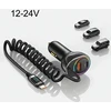 USAMS automobilinis įkroviklis C37 1xUSB+1xUSB-C 60W +USB-C Cable 30W PD+QC Fast Charge juodas CC192CC01