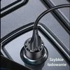 USAMS automobilinis įkroviklis C39 USB+USB-C 60WFast Charge violetinė CC208CC02 (US-CC208)