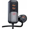 USAMS automobilinis įkroviklis C40 3xUSB+2xUSB-C 165WPD+QC Fast Charge juodas/juodas CC213CC01 (US-CC213)