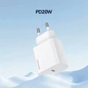 USAMS Ład. siec. 1xUSB-C T65 PD20W PD Greitas įkrovimas US-CC226 + laidas USB-C/Lightning US-SJ712 30W baltos spalvos Yi Series OYXLTZ02