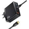 USAMS įkroviklis 2xUSB-C+1xUSB T52PD140W PD greito įkrovimo US-CC168 + U82 USB-C/USB-C US-SJ581 laidas