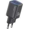 USAMS Laidinis įkroviklis CC251 30W GaN USB-CFast Charging HC Series juodos spalvos CC251TC01