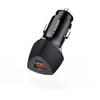 Įkroviklis Usams Ładowarki Veger CC50 Rigorous PD38W (1A1C) car charger Juodas