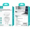 USAMS įkroviklis 1xUSB-C su ištraukiamu laidu „Lightning“ (tik antgalis) PD+QC 35W Gan greitas įkrovimas juodos spalvos