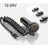 USAMS automobilinis įkroviklis C37 1xUSB+1xUSB-C 60W + kabelis Ligtning 30W PD+QC Fast Charge juodos spalvos CC193CC01 (US-CC193)