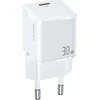 USAMS Tinklo įkroviklis 1xUSB-C T45 mini 30W (only head) PD3.0 Fast Charging baltos spalvos CC148TC02 (US-CC148)
