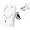Įkroviklis Vega Įkroviklis BEZPRZEWODOWA 15W Automobilinis laikiklis BALTA MAGSAFE IPHONE / ANDROID>