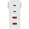 Įkroviklis Vega Įkroviklis SIECIOWA 130W GaN BALTA SOMOSTEL POWER DELIVERY Q24 2XPD + 2XUSB>