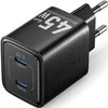Vention 45W PD - GaN technologijos įkroviklis, 2x USB-C (juodas)