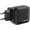 Įkroviklis Verbatim Mini GaN 100W 2xUSB-C PD/1x USB-A QC juoda (32230)