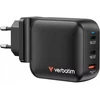 Įkroviklis Verbatim Mini GaN 100W 2xUSB-C PD/1x USB-A QC juoda (32230)