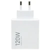 XIAOMI oryginalna kroviklis jungiama į tinklą USB A QC3.0 6A 120W MDY-16-EN balta bulk
