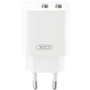 Įkroviklis XO Sieciowa 2x USB 2,4A balta + kabelis USB-C (CE55)