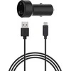 Juodas Box XQISIT CAR CHARGER 2,4A 1xUSB-A TO USB-MICRO Juodas BOX