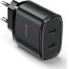 YESIDO sieninis įkroviklis YC54 PD 20W QC 2xUSB-C + TYPE-C/LIGHTNING laidas 27W 1M juodas