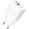 YESIDO WALL CHARGER YC32 PD 20W QC3.0 USB-A+C Baltas