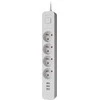 Ilgintuvas Defender SFS 133 1,5 m, 4 lizdai, 3x USB, baltas