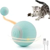 iLike Vigo iBL Interaktīvā Pet Rotaļlieta rullējošā bumba 4.3cm ar automātisku kustību / Nakts LED USB-C uzlādējama Zaļš