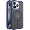 „iLike“ galinis dangtelis Apple iPhone 15 dvigubo metalinio rėmelio „MagSafe“ dėklas Mėlyna ILIAPP15MGB