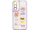 Dėklas iLike Apple iPhone 15 Pro užpakalinė dėklo dalis Epoxy cartoon cover šviesiai violetinė ILIAPP15PECL