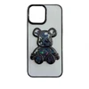 iLike Tylny pokrowiec Apple iPhone 15 Silikoninis dėklas Print Desire Bear Juodas ILIAPP15PDBB