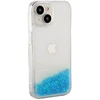 iLike Tylny pokrowiec Apple iPhone 15 Silikoninis dėklas Vanduo Glitter Mėlyna ILIAPP15SWGB