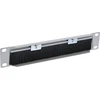InLine® 10" cable entry plate with brush, 1U, RAL 7035 pilkas