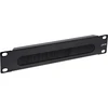 InLine® 10'' kabelių įvado plokštė su šepečiu, 1U, RAL 9005 juoda