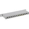 InLine® 10'' pach panel Cat.6A 0.5U 12 prievadų, šviesiai pilkas, RAL7035