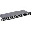 InLine® 10'' pach panel Cat.6A 0.5U 12 prievadų, juodas RAL9005