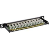 InLine® 10'' pach panel Cat.6A 0.5U 12 prievadų, juodas RAL9005