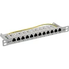 InLine® 10'' pach panel Cat.6A 0.5U 12 prievadų, šviesiai pilkas, RAL7035