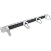 InLine® 19'' kabelių įvado plokštė su šepečiu, 1U, RAL 7035 pilka