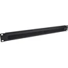 InLine® 19" cable entry plate with brush, 1U, RAL 9005 juodas