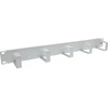 InLine® 19" Cable management panel, 5 small brackets, RAL7035, pilkas