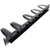 InLine® 19" cable management panel, 9 plastikas brackets removable, RAL 9005, juodas