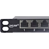 InLine® 19 colių skydelis Cat.6A 0,5 U 24 prievadų, su apsauga nuo dulkių, juodas