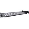 InLine® 19" lentyna, 150 mm, 10 kg, 1U, RAL 9005 juoda