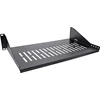 InLine® 19" shelf, 250mm, 20kg, 2U, RAL 9005 juodas