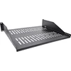 InLine® 19" shelf, 400mm 20kg, 2U, RAL 9005 juodas