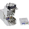 InLine 24vnt. Bulk-Pack InLine® Keystone RJ45 lizdas plonas, SNAP-In, Cat.6A, integruotas kabelis