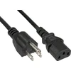 „InLine“ 40 vnt. pakuotė „Bulk-Pack ®“ maitinimo kabelis, maitinimo kištukas, JAV ir 3 kontaktų IEC C13 jungtis, 18 AWG, 1,8 m