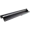 InLine® Neapdorota patch panelė 19'' 24 prievadų 1U juoda