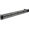 InLine® Tuščias pataisų skydas 19'' 48 prievadų RJ45 Keystone moduliams 1U juodas