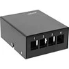 „InLine ®“ darbalaukio konsolidavimo taškų dėžutė, 4 vnt. „Keystone RJ45“, metalinė, juoda RAL9005