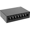 InLine ® Darbastalio konsolidavimas Box 8x Keystone RJ45, metalo, juoda RAL9005