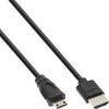 Kabelis InLine HDMI mini - HDMI 0,5m juoda (17555C)