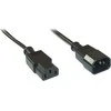 Maitinimo kabelis InLine 3pin IEC M / F, Juodas 2m (16632A)