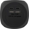 „InLine®“ įkrovimo kubas, 3 įžeminimo kontaktai, 2 USB-C, 2 USB-A, juodas, 2 m